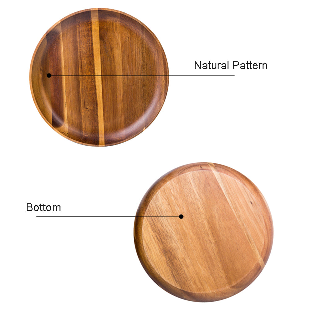 Wooden Tray Dinner Plate Set