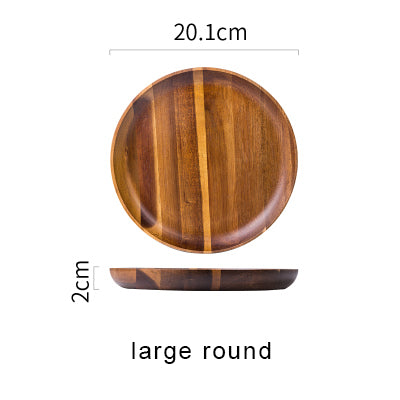 Wooden Tray Dinner Plate Set
