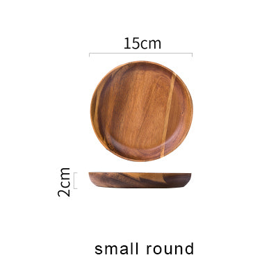 Wooden Tray Dinner Plate Set